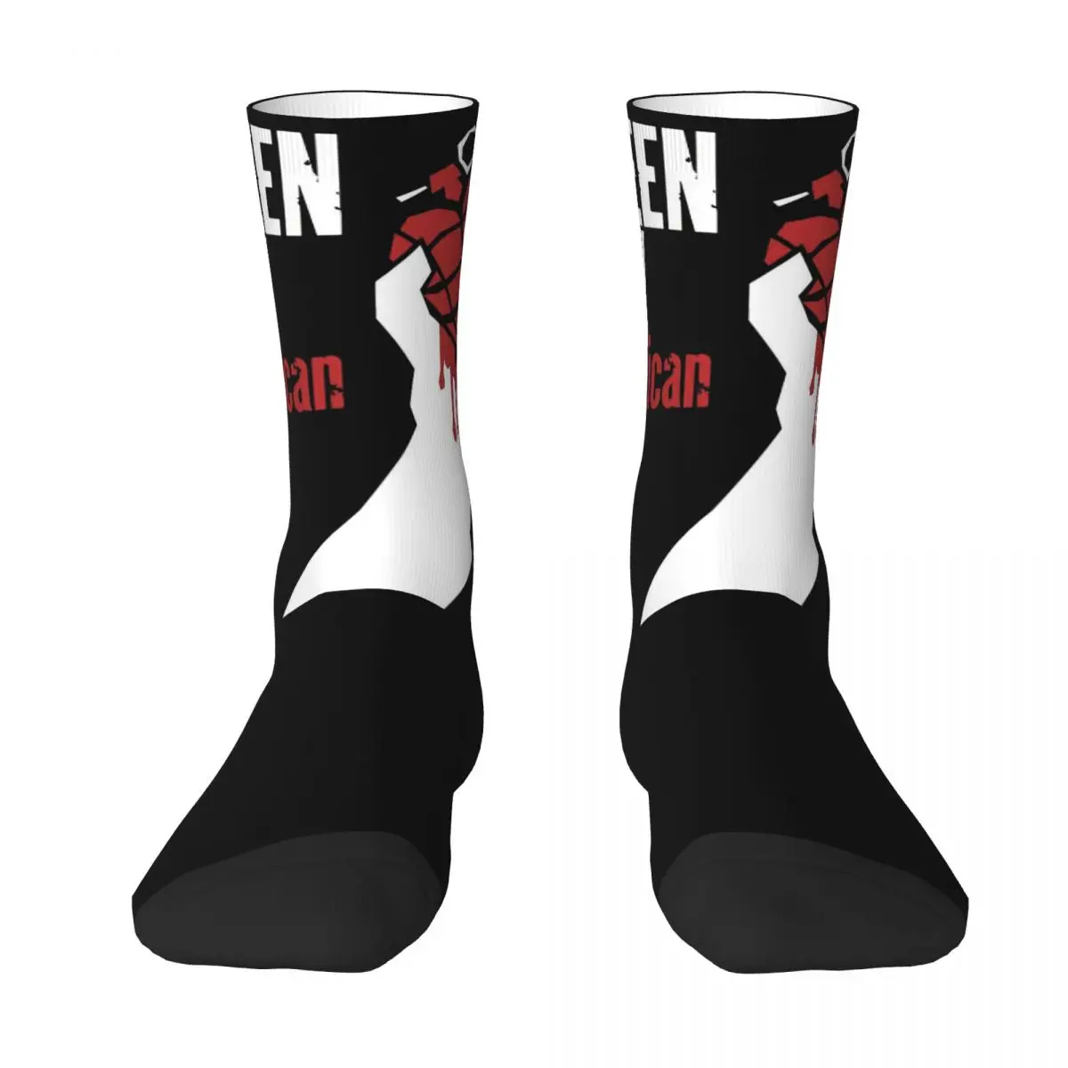 Green Day American Idiot Albuum Cover Men Women Round neck Socks Outdoor Novelty Spring Summer Autumn Winter Stockings Gift