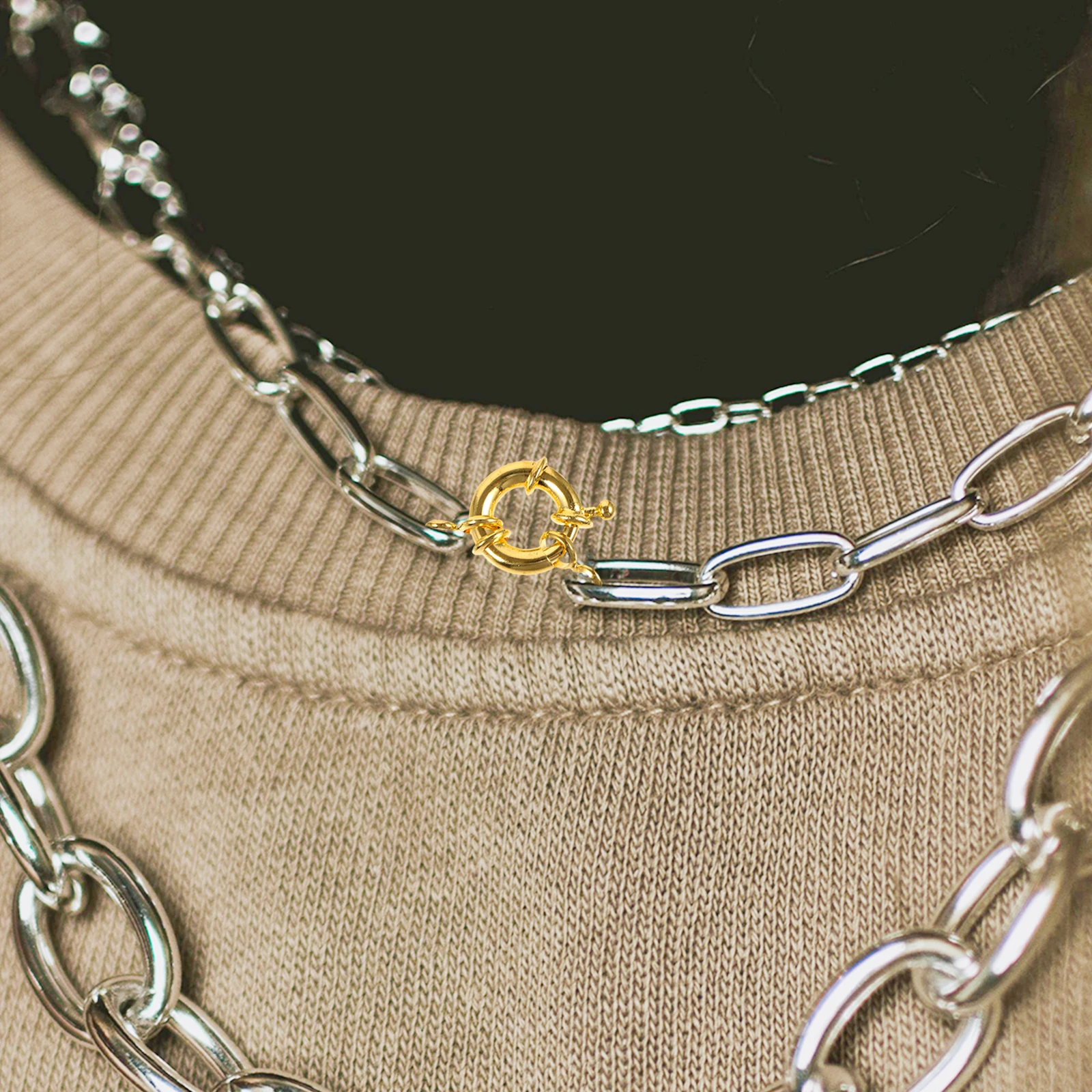 

10pcs Steering Buckles 13mm Gold DIY Jewelry Connector Diy Jewelry Clasps Clasps Bracelet Necklace Extenders Metal Parts