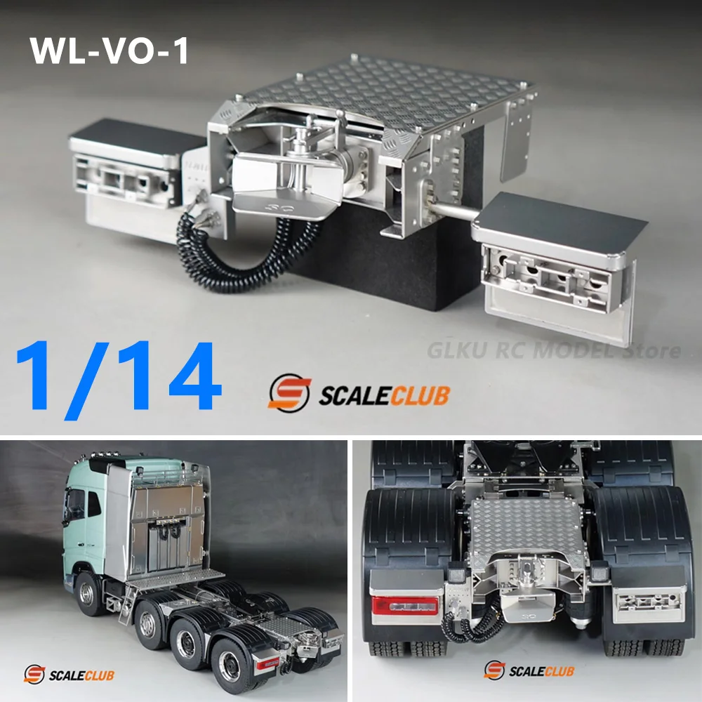 SCALECLUB Heavy-Duty European Truck Model Toy Metal Tail Beam Upgrade Part for Tamiya FH16 1/14 RC Truck Modification Accessory