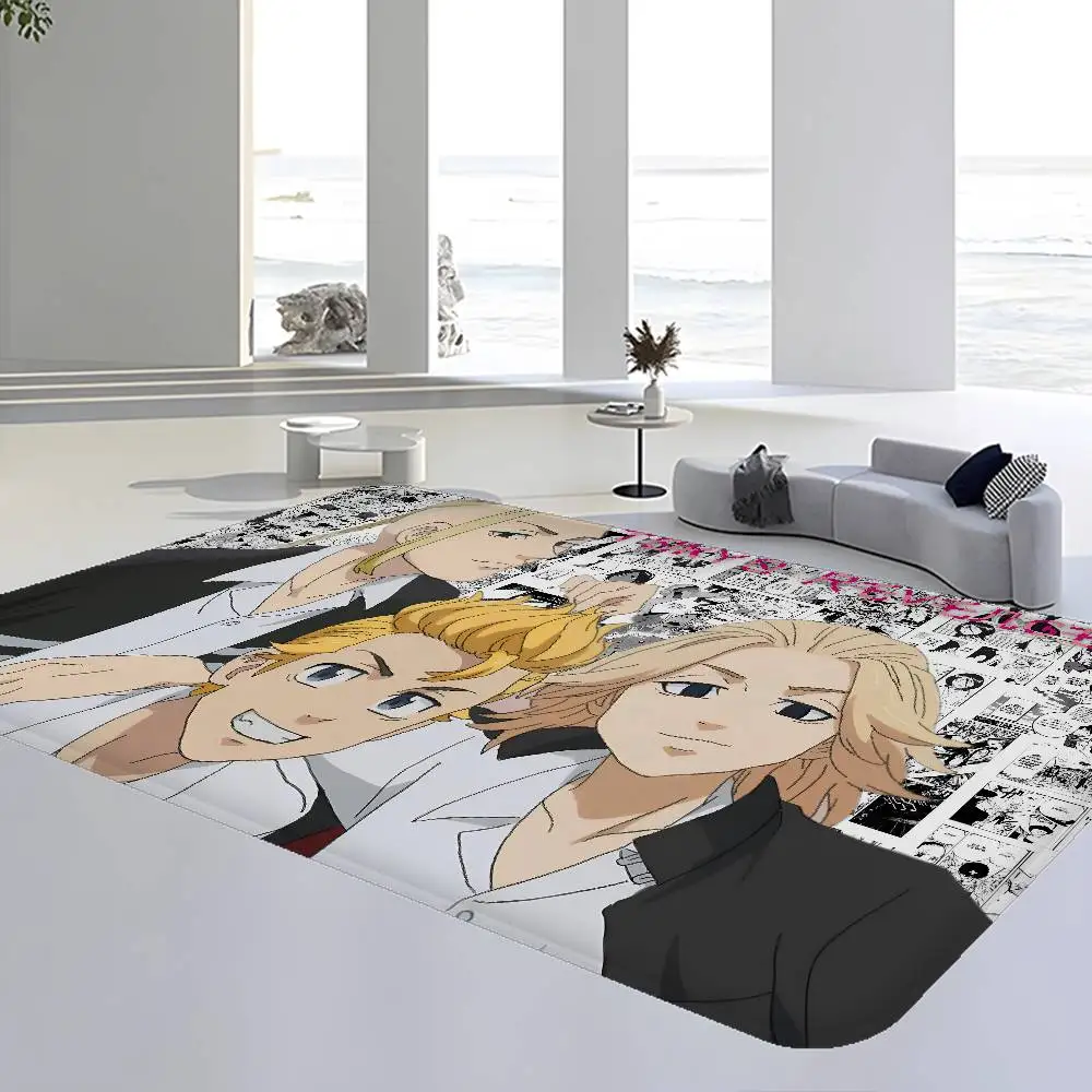 Tokyo Revengers – tapis de porte antidérapant, absorbe l'eau, longue bande, coussin de chambre à coucher, tapis de chevet