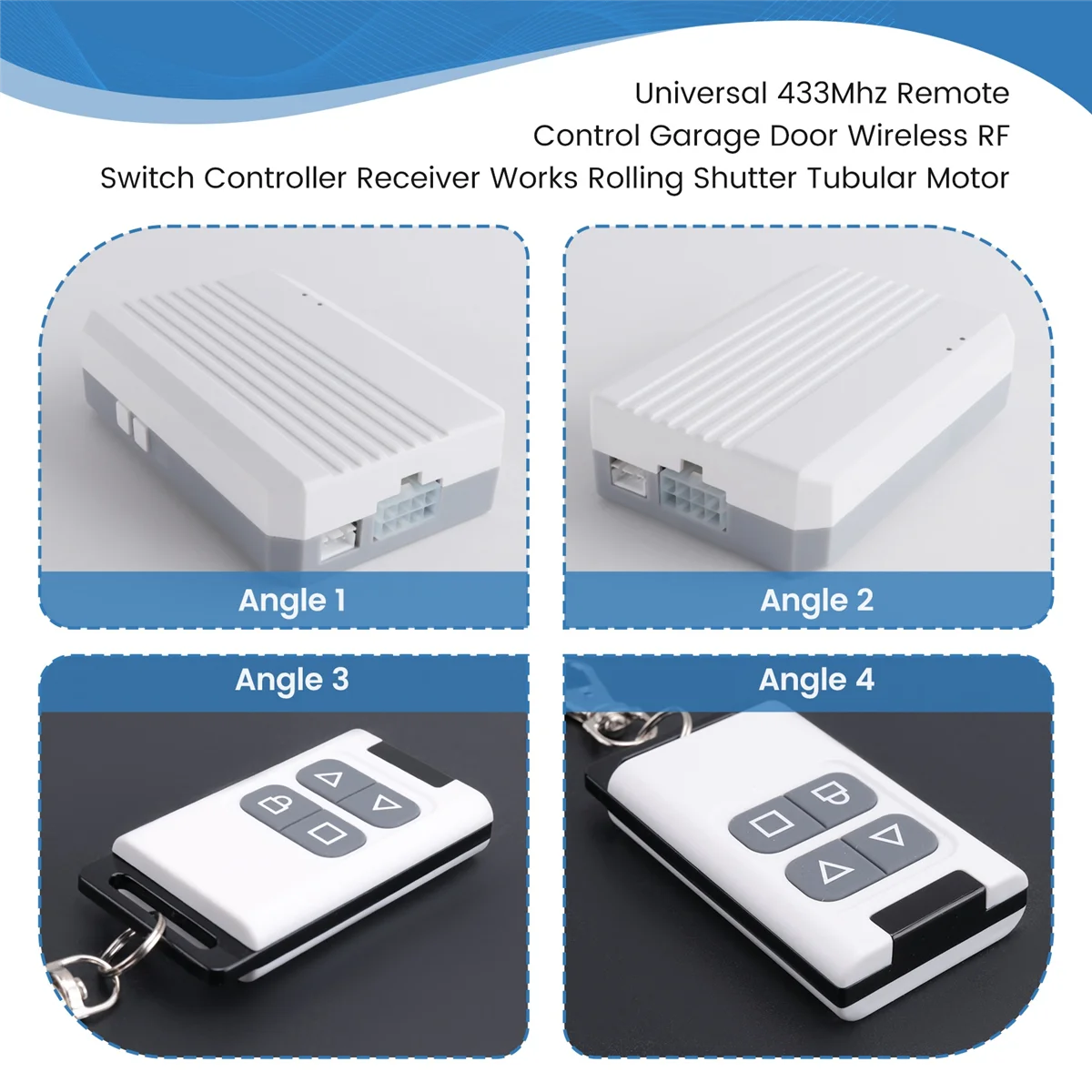 العالمي 433 ميجا هرتز التحكم عن بعد باب المرآب اللاسلكية RF التبديل تحكم استقبال يعمل المتداول مصراع أنبوبي المحرك