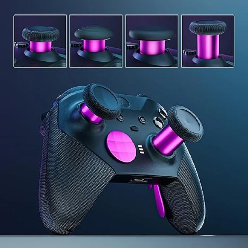 14-in-1 for Xbox One Elite Series 2 Controller Accessory Kit Metal D-Keys Trigger Paddles Repair Kit Gamepad Thumbstick Grip