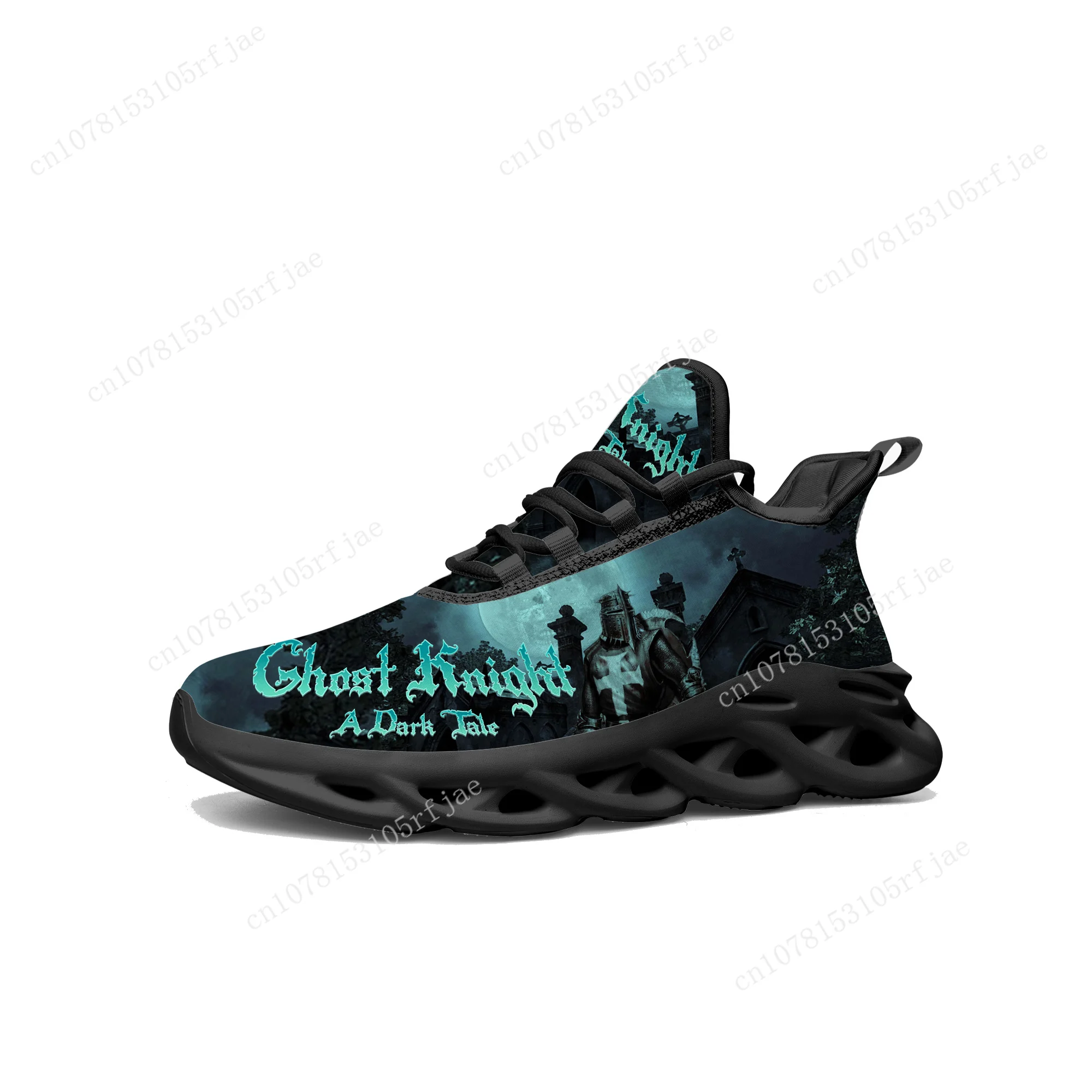 Hot Cartoon Game Ghost Knight Flats Sneakers Men Women Teenager Sports Running Shoes High Quality Tailor Made Lace Up Shoes