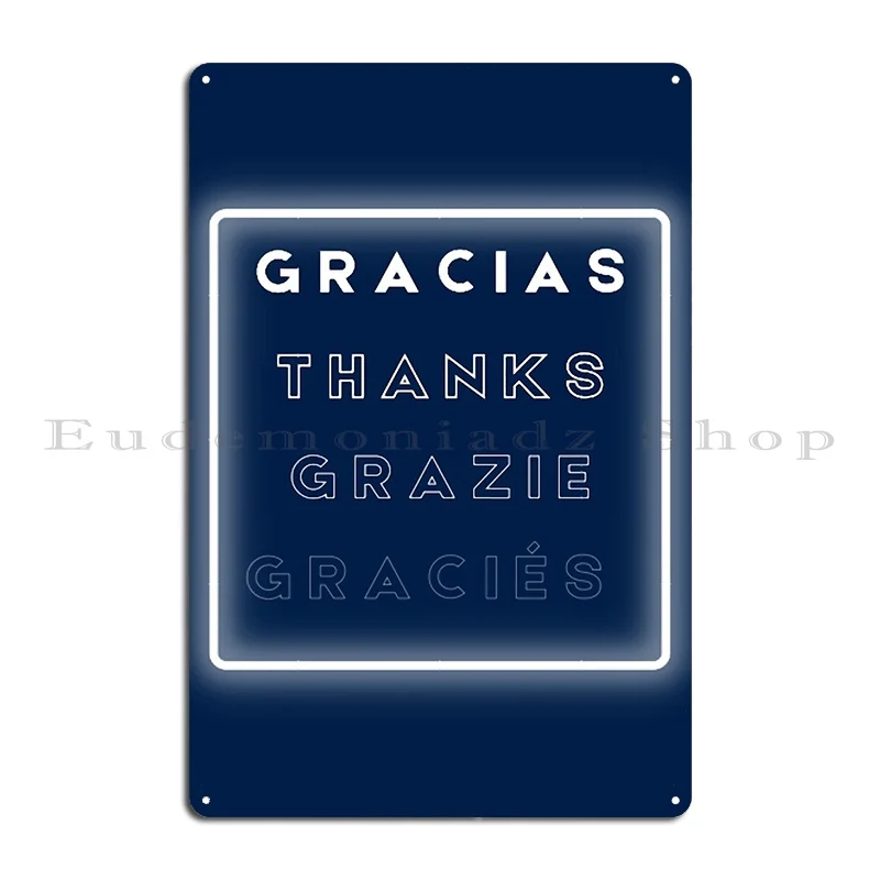 Gracias Metal Plaque Designs Mural Club Bar Garage Club Tin Sign Poster