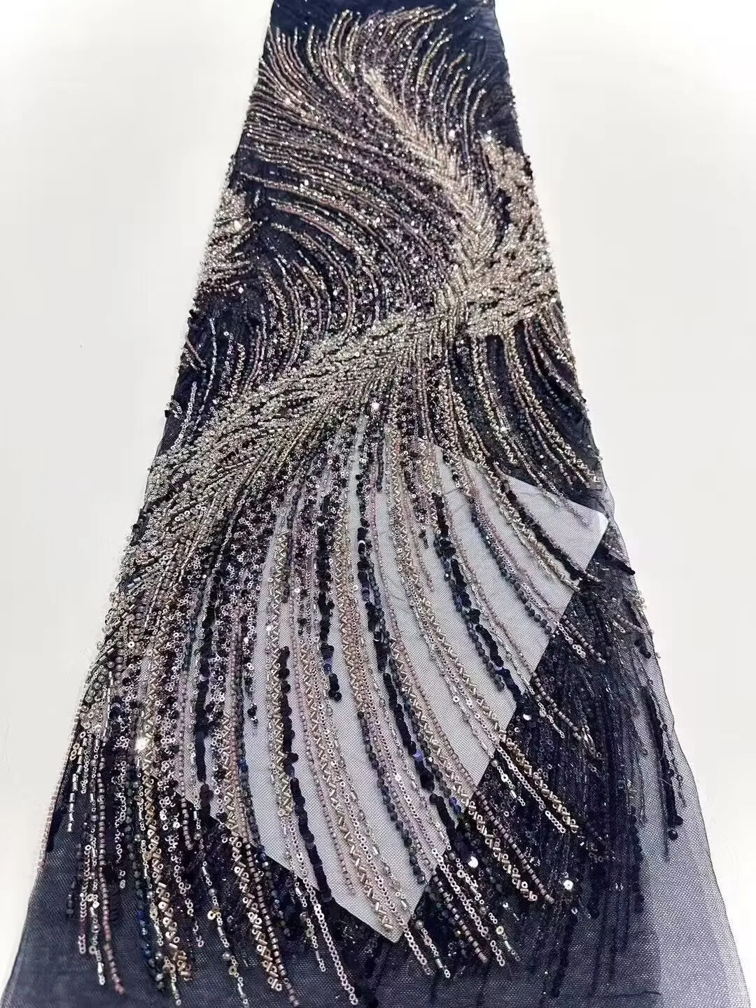 نسيج الدانتيل الأفريقي الترتر مطرز التطريز العريس النيجيري الزفاف عالية الجودة الفرنسية تول أقمشة الدانتيل لحفل الزفاف