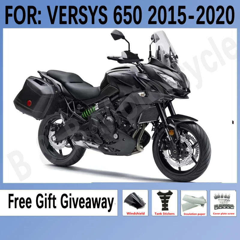 

ABS Motorcycle Fairings Kit for KAWASAKI VERSYS650 KLE650 KLE 650 2015 2016 2017 2018 2019 2020 Fairings set Black