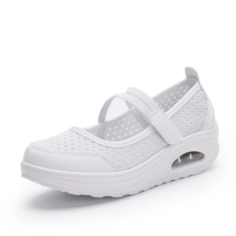 Spring White Women Platform Sandals Woman Dance Shoes Casual Sneakers Female Soft Flat for Lady Lightweight Breathable