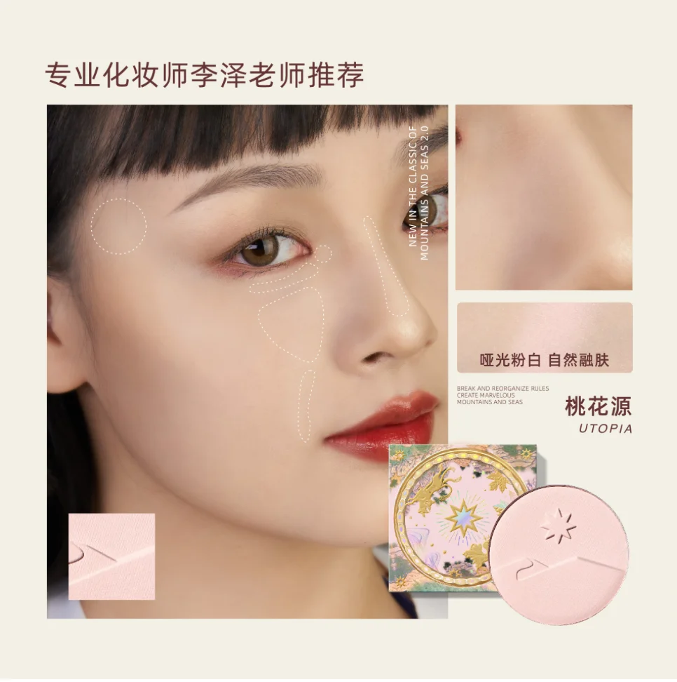 Girlcult Highlighter Palette Matte / Vlek / Shimmer Texture Highlighting Vul gezichtsrimpels in depressions Make-up Cosmetica