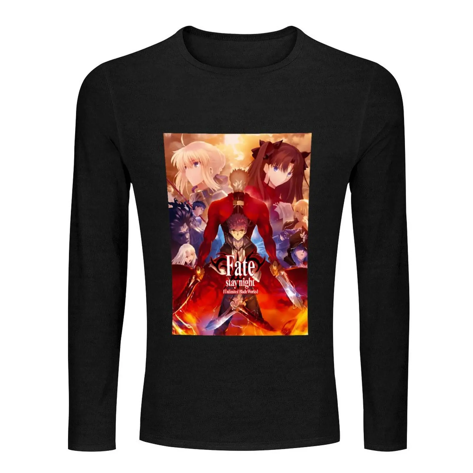 Fate Stay game Night t Long T-Shirt sports fan t-shirts graphic t shirts anime Men's cotton t-shirt