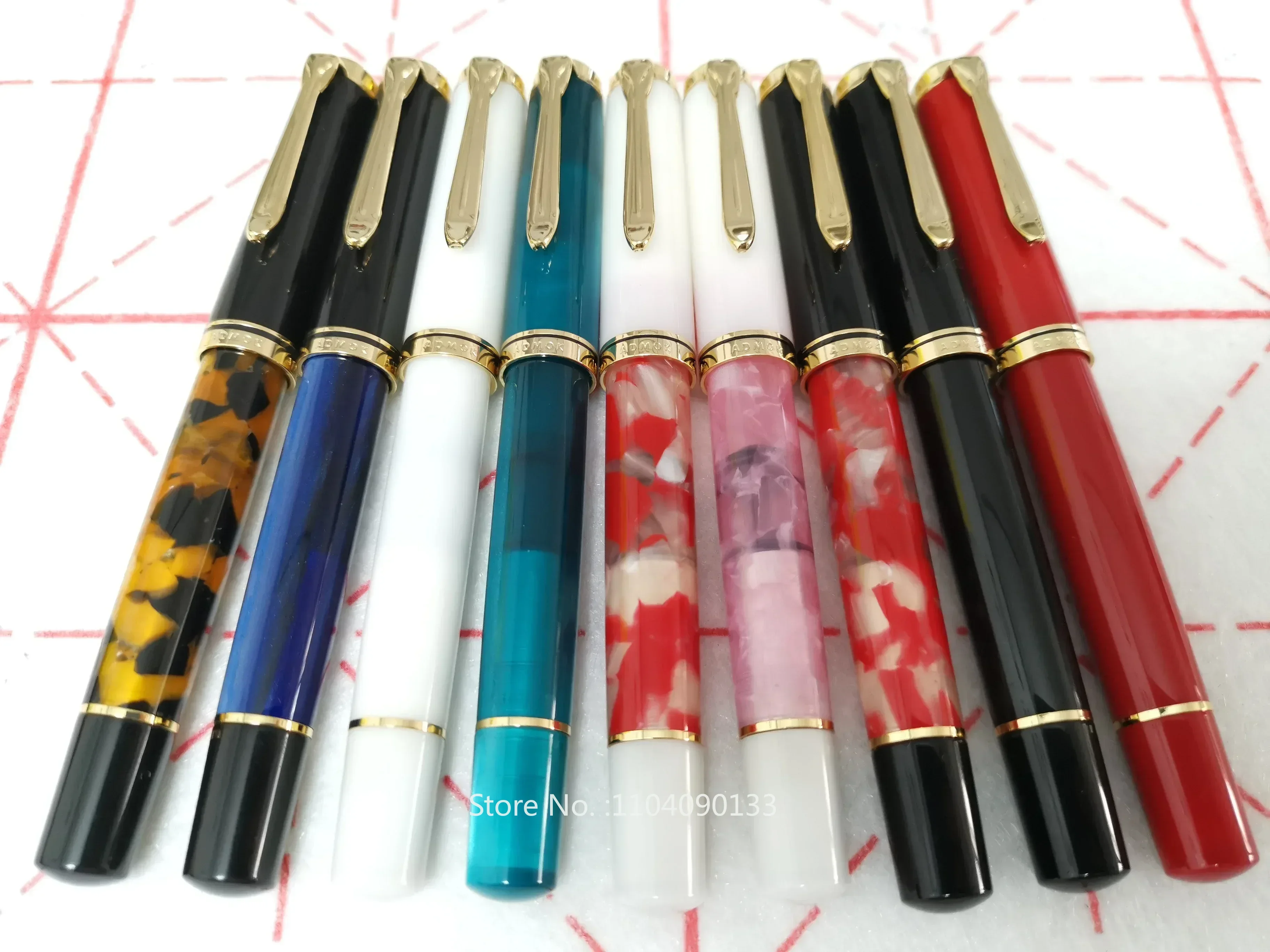 New ADMOK M400 Acrylic Piston Fountain Pen Soft Smooth No.5 Nib Inking Applicable For Pelikan M400/405 Students Writing New Pen