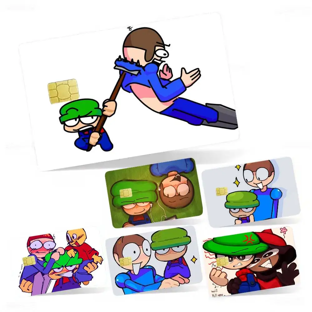 Dave Bambi Bandu Expunged Game 4pcs 1Set Laser Holographic Sticker Skin Cover for Credit Bank Debit Card