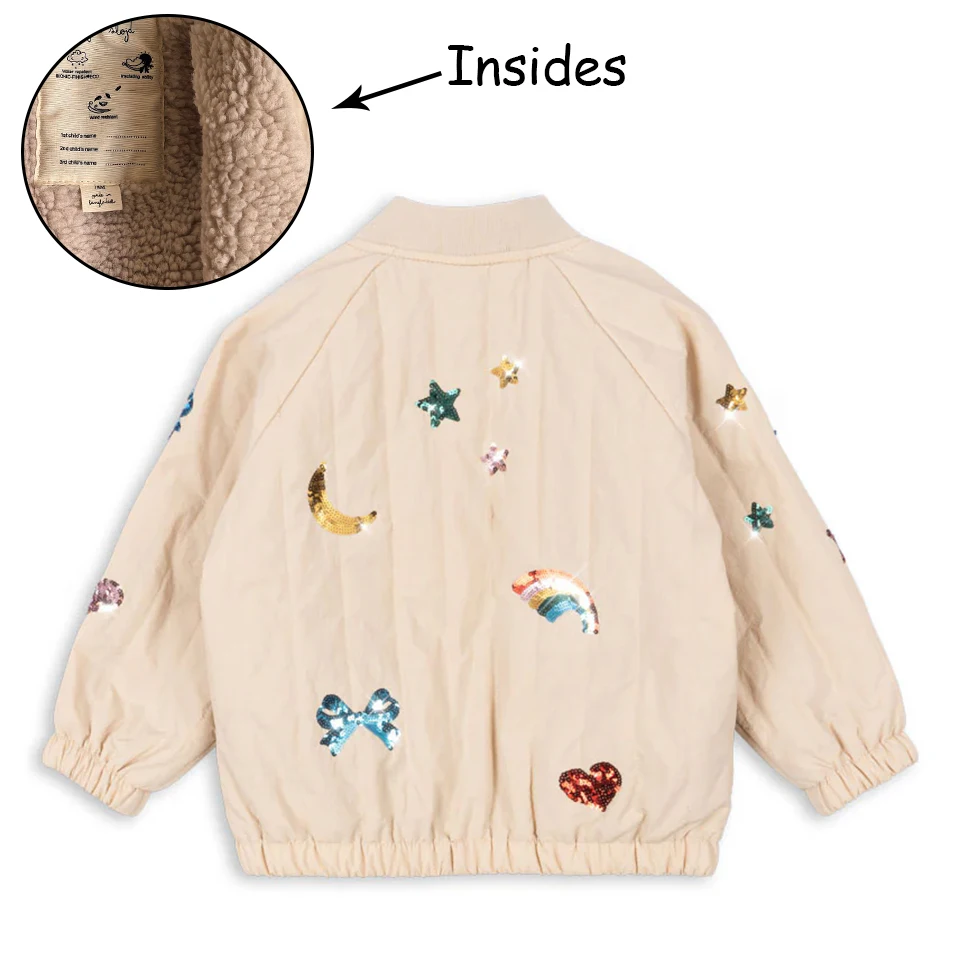 2024 Herfst Ks Baby Jongens Cartoon Katoen Fleece Bovenkleding Kinderen Winterkleding Peuter Meisjes Lamswool Jas Kind Borduren Jas