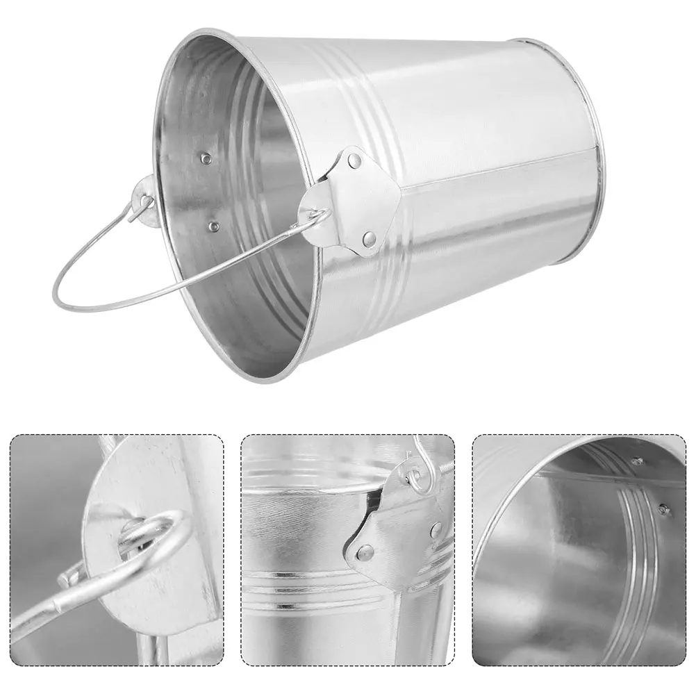 

2 Pcs Barbecue Oil Bucket Grease Accessories Camping Grill Bbq Galvanized Iron Sheet