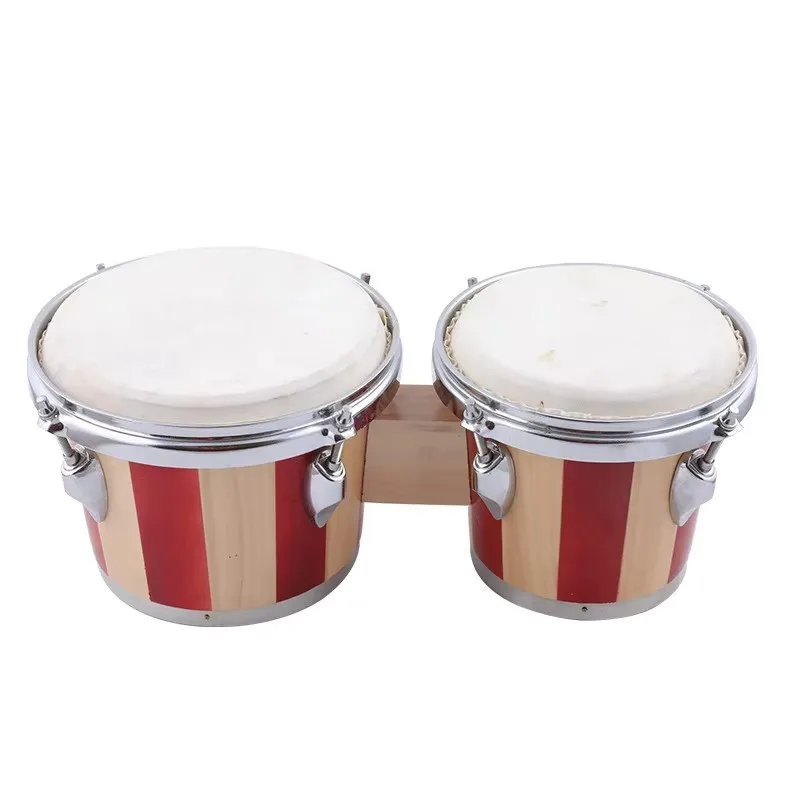 

Foreign Trade 7-8-inch Bongo Drum Percussion Instruments High-quality Electroplated Ring-ear Bongo Drums Manufacturer Wholesale