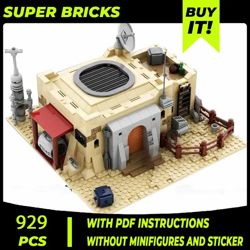 Bloques de construcción Moc para niños, juguete de ladrillos para armar nave de Ciudad del desierto, serie Star Movie, ideal para regalo de Navidad