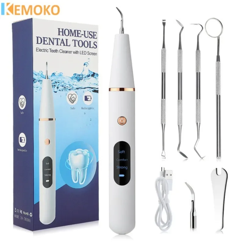 

Household Tooth Cleaner Ultrasonic Scaler Dental Tartar Remover Electric Sonic Dental Calculus Remover Plaque Stains Removal