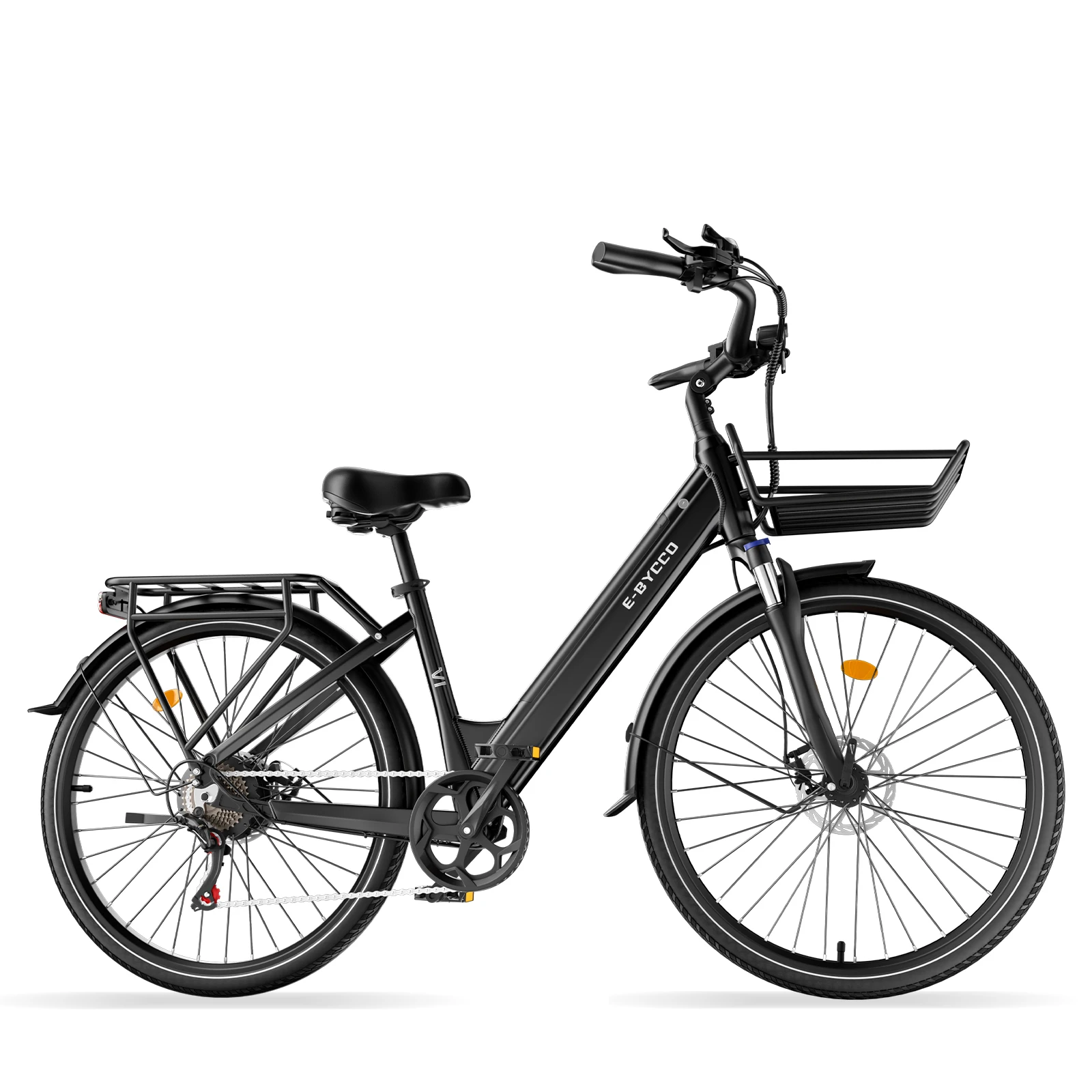 E-BYCCO V1 Elektrofahrrad für Erwachsene, 36V15,6Ah Akku, 250W Motor, Elektrofahrrad mit 28*1,5 Zoll Reifen, City-Pendler-E-Bike – Detail 12