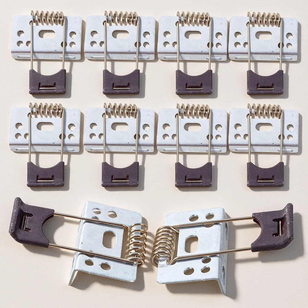 10pcs Panel Lamp Spring Clips L Type Metal For Recessed Downlights Ceiling Lights Easy Installation Durable Iron Fast