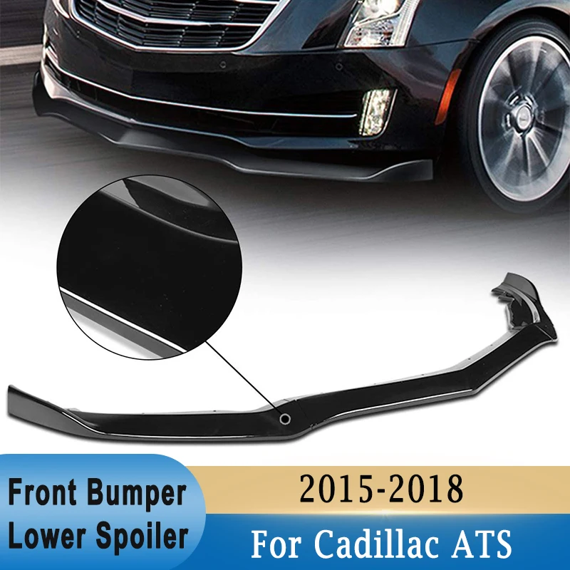 

Car Front Bumper Lip Spoiler Splitter Carbon Fiber For Cadillac ATS 2015-2018 Bumper Lower Lip Diffuser Cover Body Protector