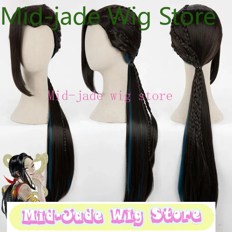 

Jamil Viper Cosplay Women Long Braid Black Wig Cosplay Anime Cosplay Heat Resistant Synthetic Wigs