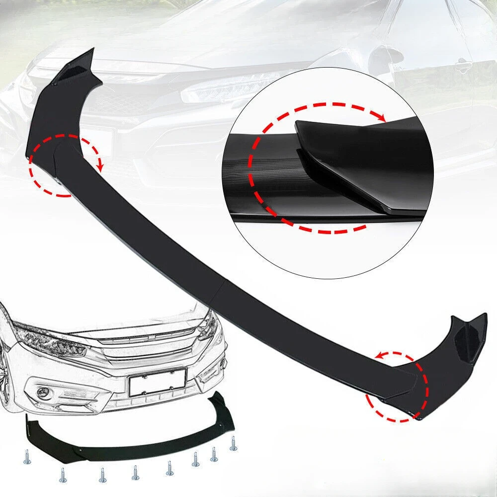 For Audi A4 B8 A5 A7 S3 S4 Front Splitter Bumper Lip Spoiler Gloss Black Bod Kit United States