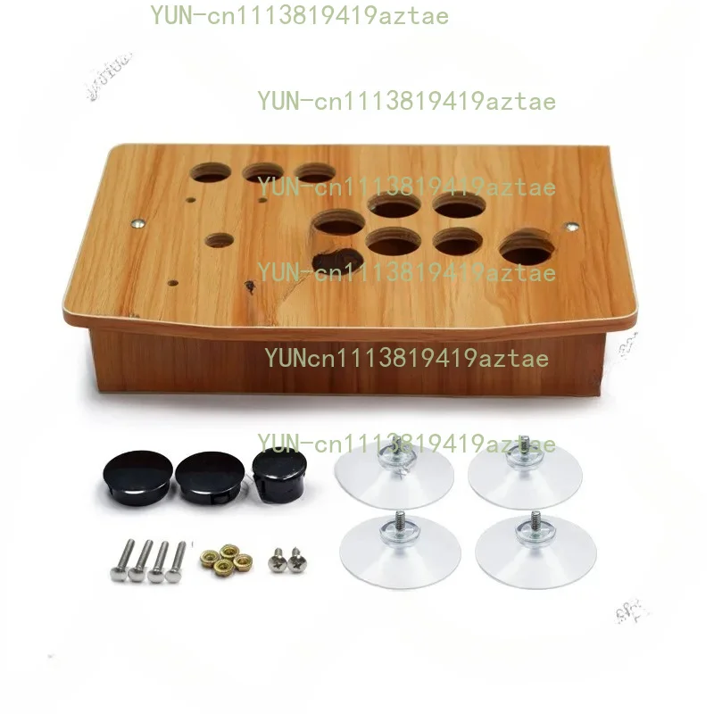 Solid Wood DIY Arcade Joystick Case Panel Home USB Fighting Gamepad for PC Mobile Game Accessories