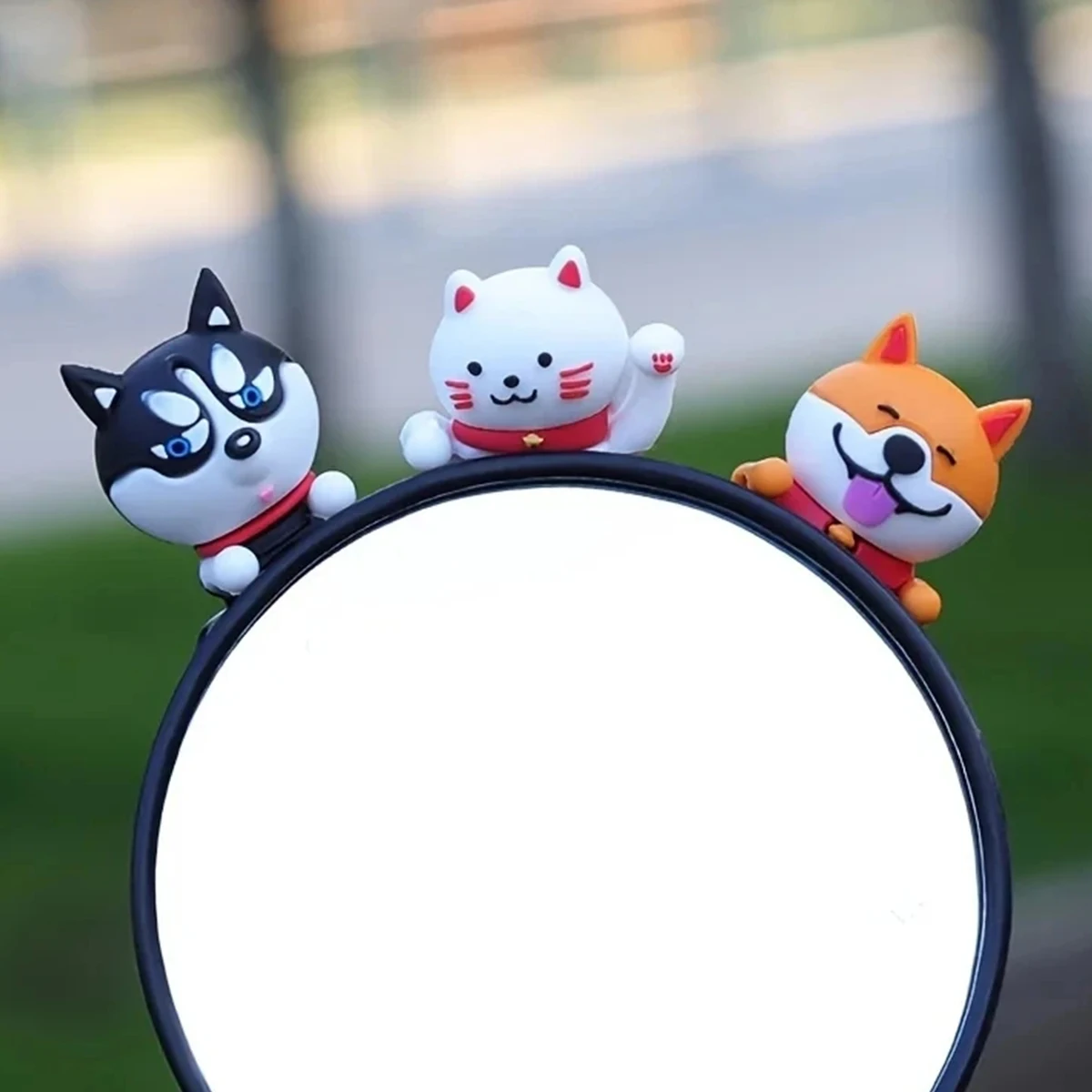 3D Cute Husky Dolls Motorcycle Car Dashboard Decorative Stickers License Plate Ornaments Car Stickers Modified Bike Accessories
