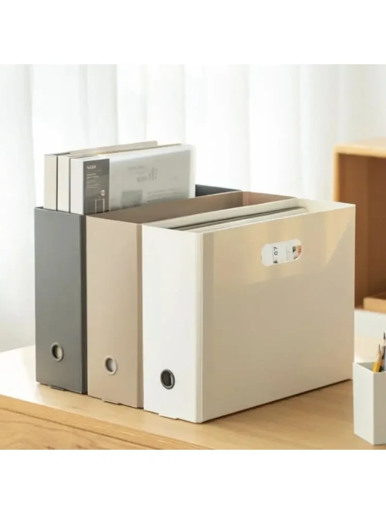 Gifts Plastic File Box Large Capacity Foldable A4 Storage Box Stationery Supplies Foldable Desk Organizer