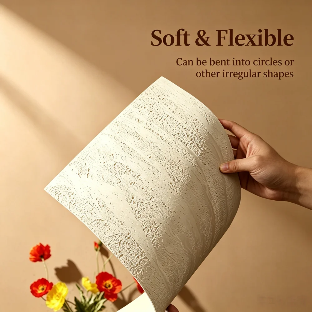 8 Pcs Faux Gypsum 3D Wall Cladding Panels Easy Installation Decor Wall Boards Creative 3D Effect for Background Wall