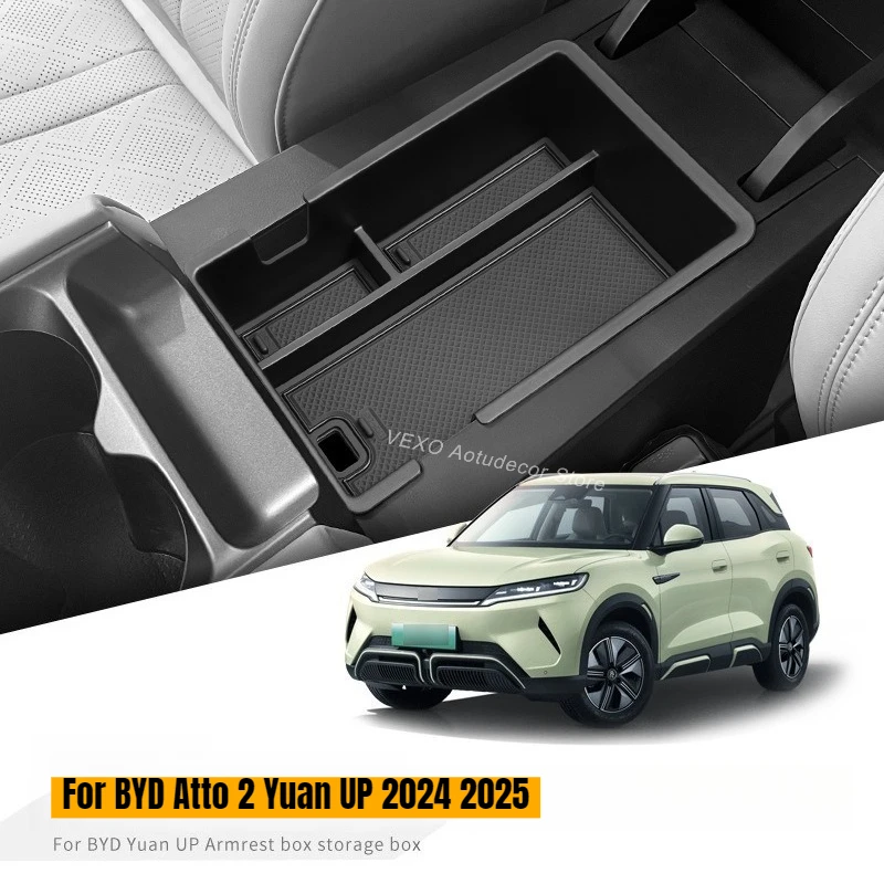 

For BYD Atto 2 Yuan UP 2024 2025 Armrest Storage Box Center Console Organizer Box Car Interior Storage Modification Accessories