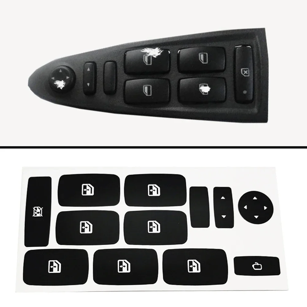 Picture 6: For Fiat Croma Car Window Button Stickers Decals Repair Push Button Knob Switch Replacement Vinyl Decal For Button Restoration