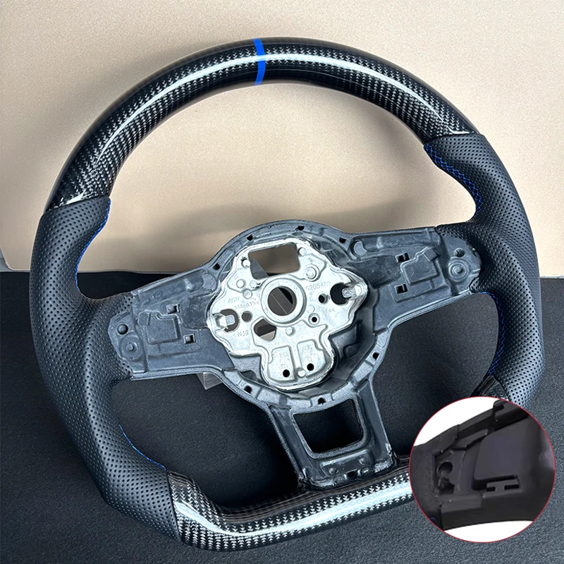 Koolstofvezel Stuurwiel Leer Alcantara Voor Volkswagen Golf 7 7.5 GTI GTD GTE R 2013-2020 Polo GTI Tiguan passat DSG