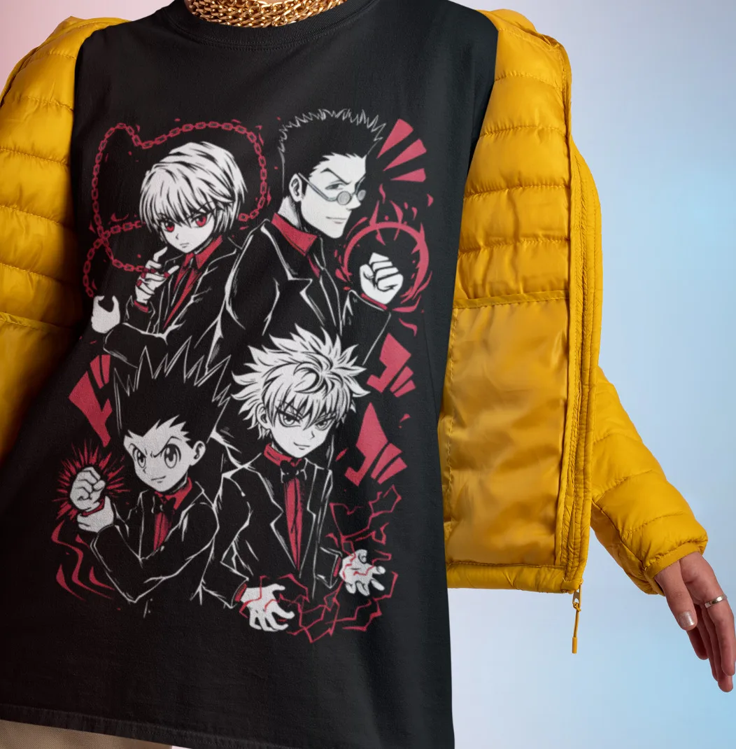 Hunter X Hunter Shirt Hisoka Manga Strip HXH Anime Killua Gon Kurapika Tshirt