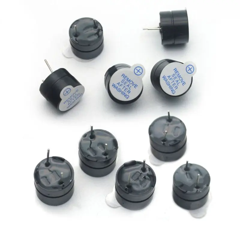 10Pcs Ultra-thin 5V Active Buzzer Alarm 12X9.5mm MINI Active Piezo Buzzers Diy