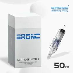 BRONC-cartucho de agujas Premium Pro para tatuaje, suministros de maquillaje permanente, mejora tu experiencia de tatuaje, 50 unids/lote por caja