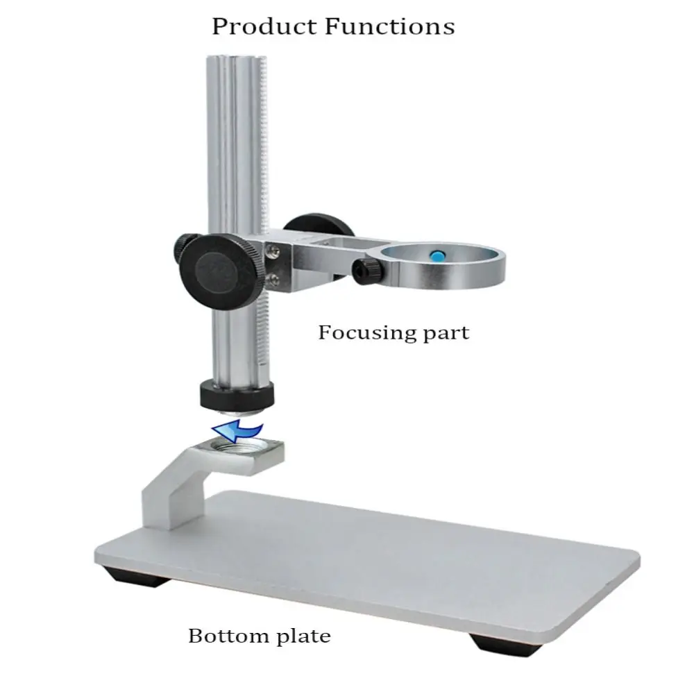 Table Frame USB Microscope Stand Holder Electronic Microscope Bracket Aluminum Table Stand For Microscope Repair Soldering