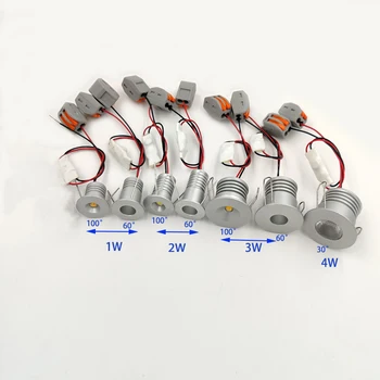 1W 2W 3W 4W Mini latarnie Led Spotlight Downlight Gablota Bar Stół 12V-24V Sufit Wbudowane schody Wewnętrzny LED Downlight