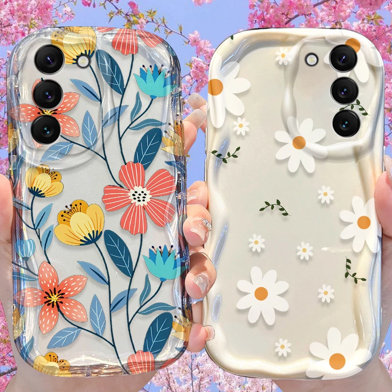 

Flower Case for Samsung Galaxy A53 A50 A50S A36 A35 A34 A32 A30 A26 A25 A24 A20 A16 A15 A06 A05S A05 M55 M54 5G Silicone Cover