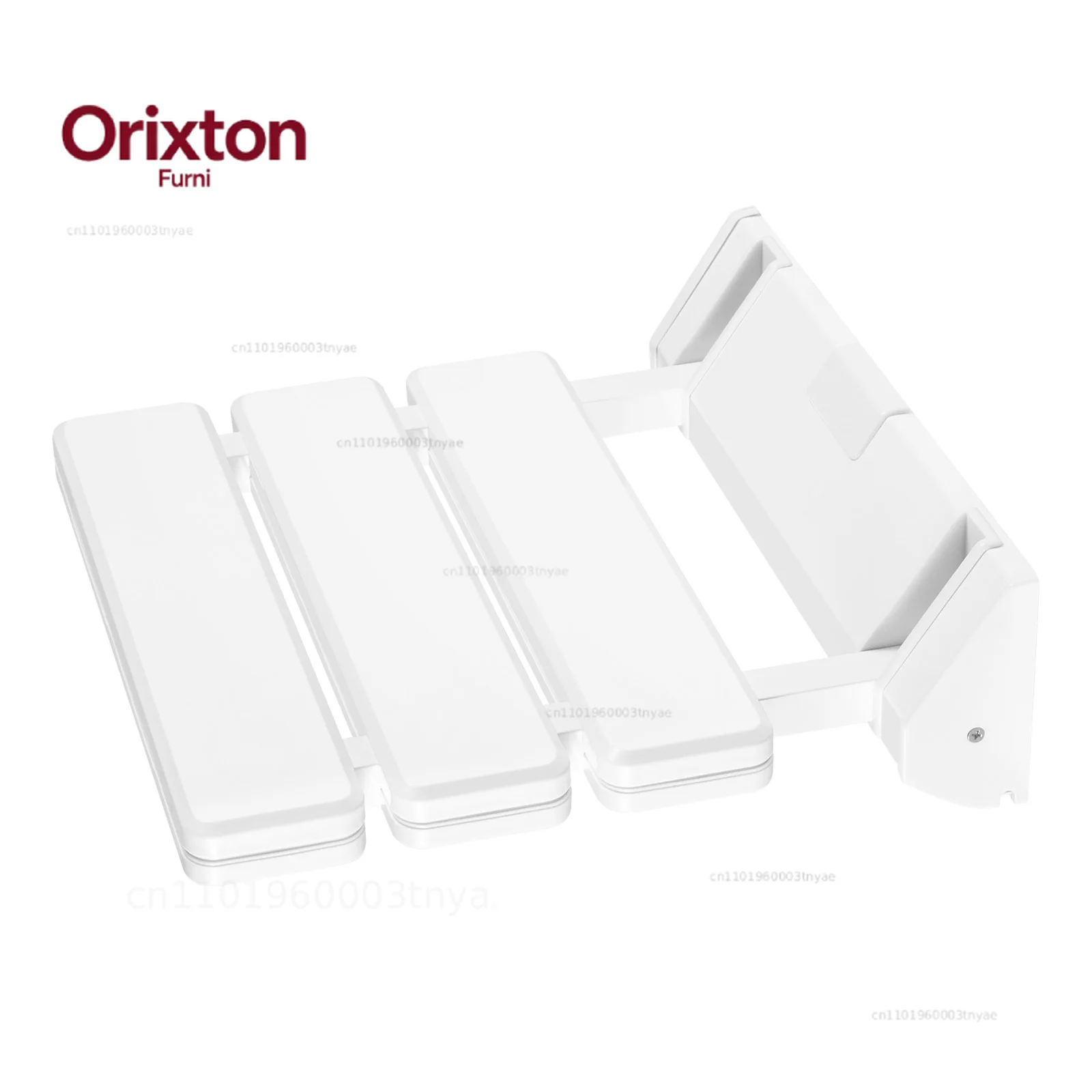 Metal Folding Shower Seat Wall Mounted, Waterproof Fold Down Shower Bench Load 130kg for Small Shower Spaces,White
