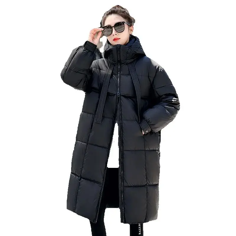 

Winter Coat 2026 New Women Thick Warm Down Cotton Jacket Korean Loose Hooded Coats Female Parkas Casual Long Overcoa Outerwear