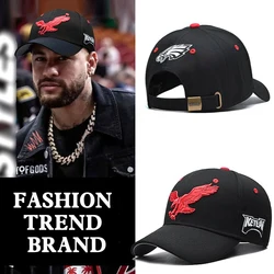 Eagle Embroidery Hat Men's Hard Top Cotton Baseball Cap Star Same Style Fashion Brand Peaked Cap Colorfast Hat