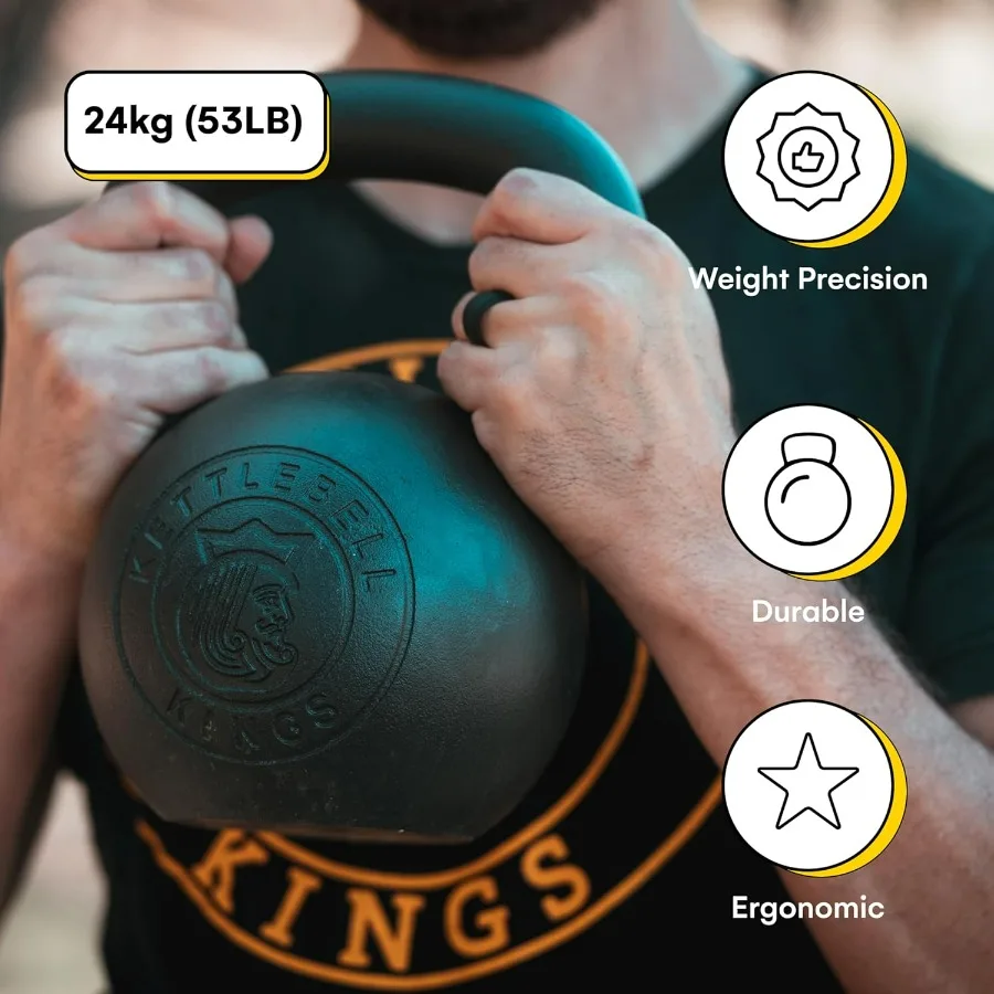 Kettlebell Kings مسحوق المغلفة Kettlebell الأوزان 997 رطل تدريب القوة Kettlebells للرجال والنساء أوزان اليد تجريب G #3