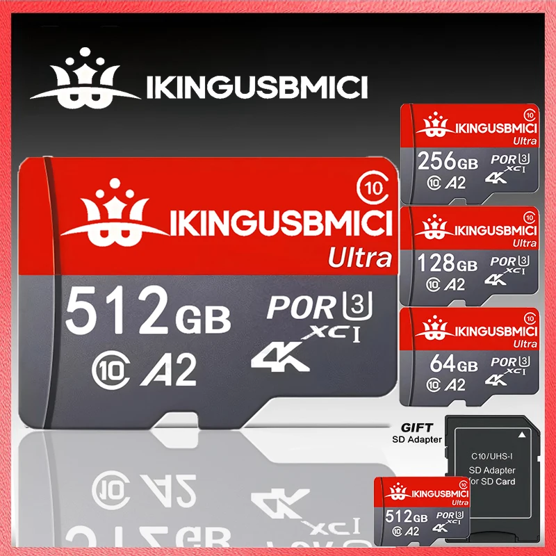 Top Quality Memory Card 32GB 256GB SD Cards 128GB TF Cards 64GB Micro TF SD Card 4K for Drone/Tablet/Smart TV/Car Camera/Toy