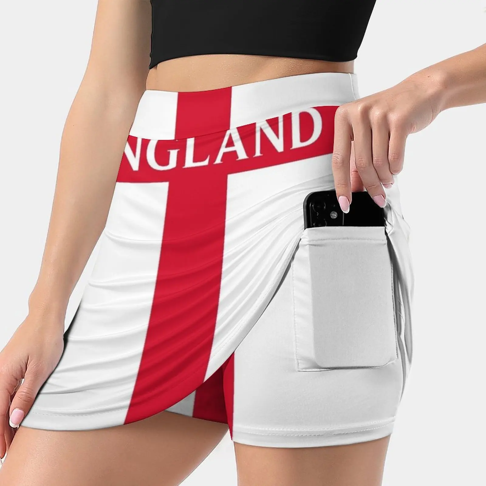 England St. George Cross , By Subgirl Women's skirt Mini Skirts A Line Skirt With Hide Pocket England Lions England Design