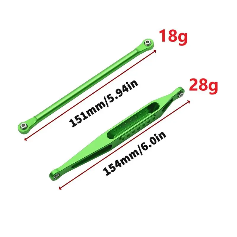DT23 8Pcs Metal Front and Rear Chassis Link Set for Losi LMT 4WD Solid Axle for Monster Truck 1/8 RC Car Upgrade Parts