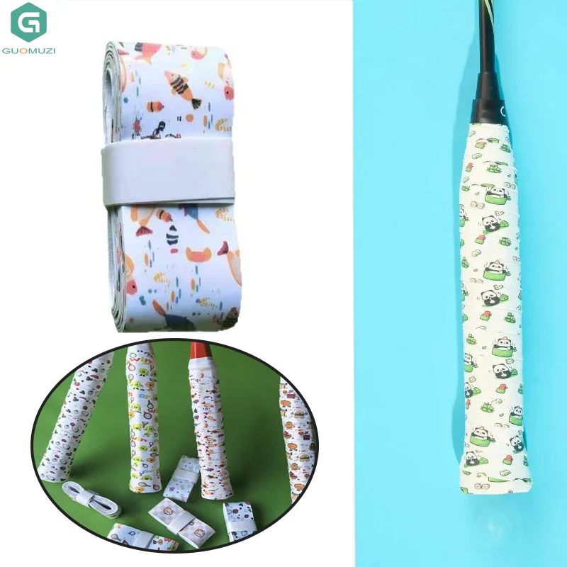 

Badminton Cartoon Grip Sweat-Absorbent Non-Slip PU Handle Grip Tape Cartoon Design Tennis Overgrip For Badminton/Squash Rackets