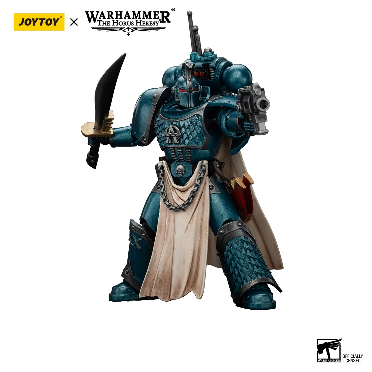 JOYTOY Warhammer 40K 1/18 Figurka Akcji Legion Alfa Legion Praetor z Mieczem Mocy Figurki Anime Kolekcja Zabawek