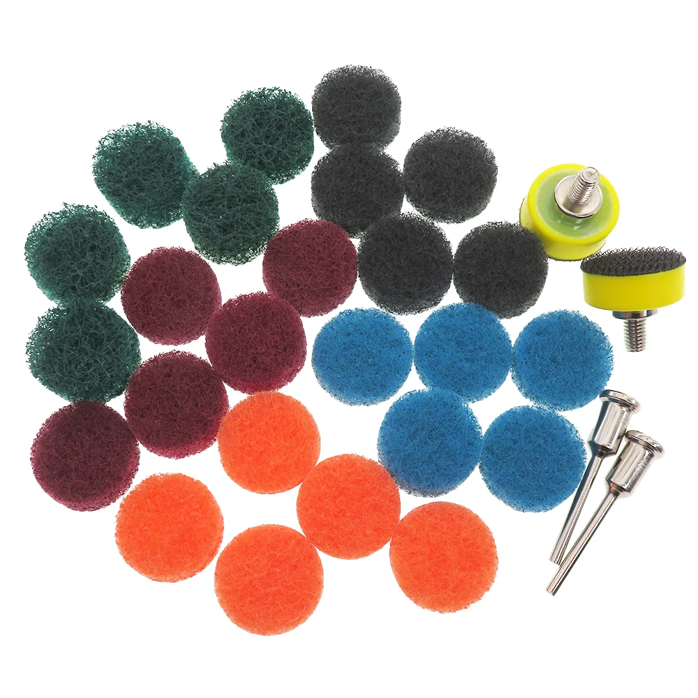 54Pcs Scouring Pad 1 Inch Backing Pad 1/8\