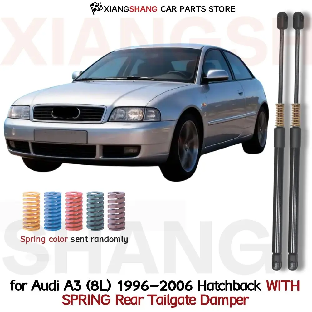 

2 шт. задних газовых упоров (амортизаторов) с автоматическим открыванием и пружинами для крышки багажника Audi A3 (8L) 1996-2006, хэтчбек
