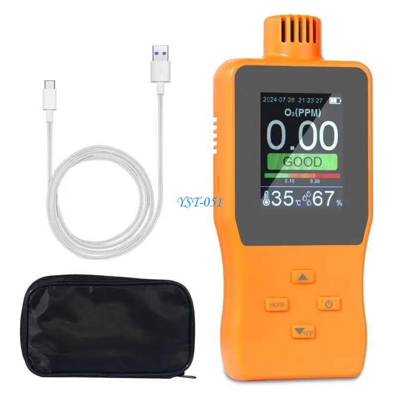 جهاز تحليل الأوزون E15A جهاز قياس جودة الهواء مع شاشة عرض مرئية، للاستخدام السكني في أماكن العمل والمدارس البيئية